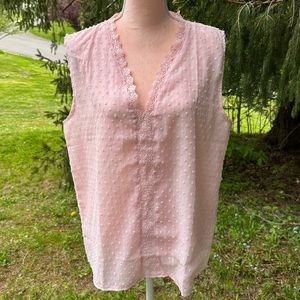 VINTAGE pink lacy tank
